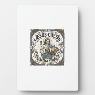 Jesus Chess Strategy Symbol Jesus Chess Strategy C Plaque