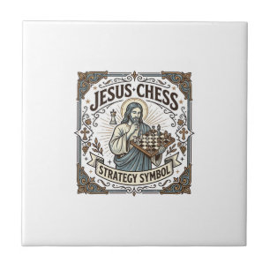 Jesus Chess Strategy Symbol Jesus Chess Strategy C Tile