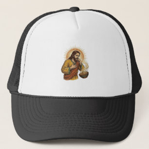Jesus Choking Dry Tortilla Chip Crumb Food Humor_1 Trucker Hat