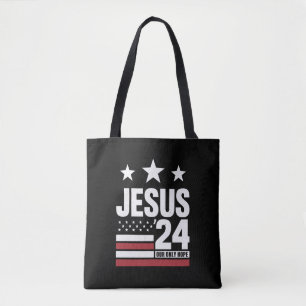 Jesus Christ 2024 President USA Election Political Tote Bag
