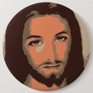 JESUS CHRIST 6 CM ROUND BADGE