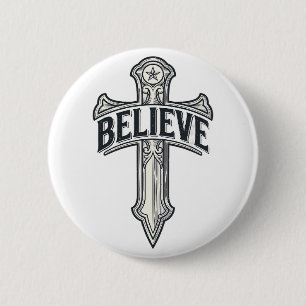 Jesus Christ Anchor of My Soul Christian Shirt 6 Cm Round Badge