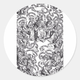 Jesus Christ and 12 Apostles Classic Round Sticker