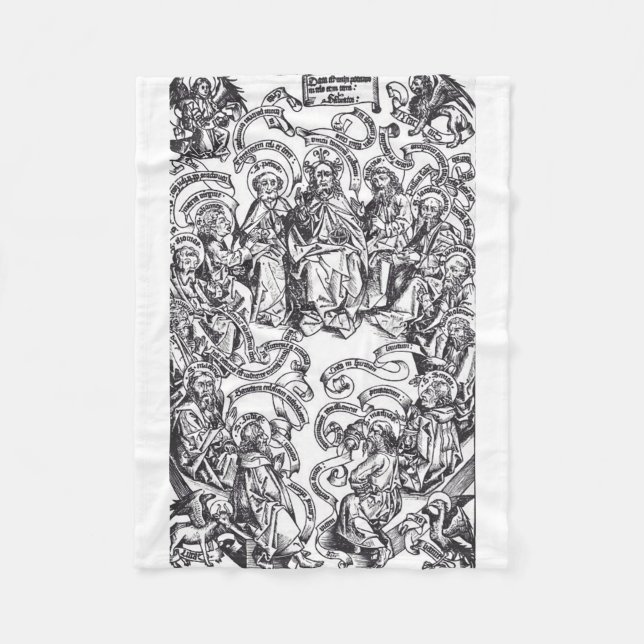 Jesus Christ and 12 Apostles Fleece Blanket (Front)