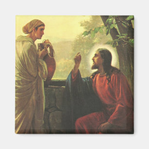 Jesus Christ and the Good Samaritan at the Well Magnet