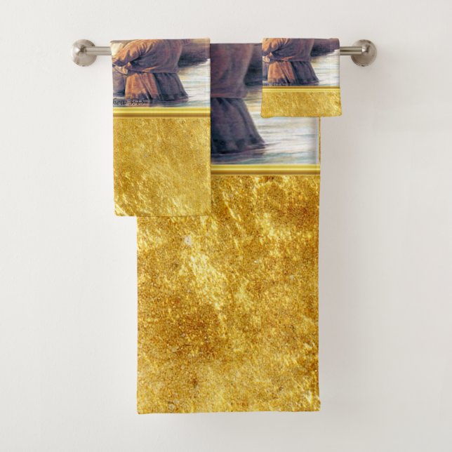 Jesus Christ Baptism image one Bath Towel Set (Insitu)