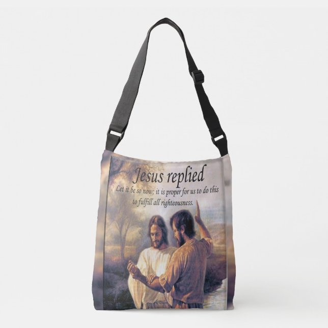 Jesus Christ Baptism image one Crossbody Bag (Front)