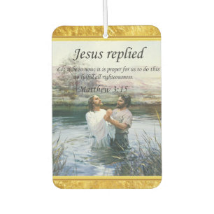 Jesus Christ Baptism image two Car Air Freshener