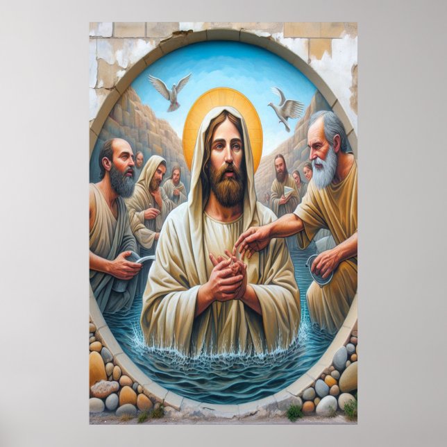 Jesus Christ Baptism  Poster (Front)
