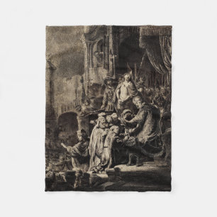 Jesus Christ before Pilate Fleece Blanket
