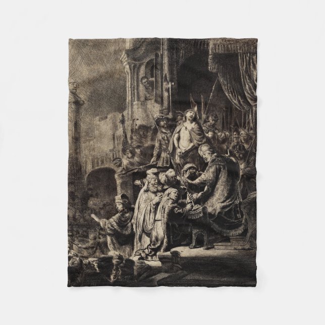 Jesus Christ before Pilate Fleece Blanket (Front)