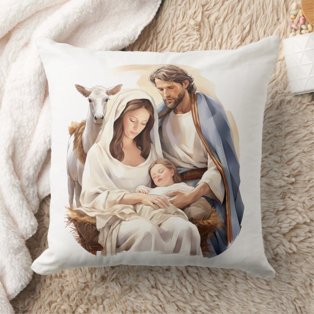 Jesus-Christ Birth Nativity Decor Pillow (Blanket)