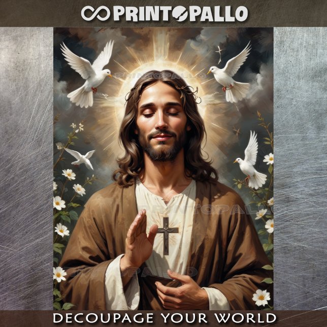 Jesus Christ bless you. Holy Cross and Dove Tissue Paper (Creator Uploaded)