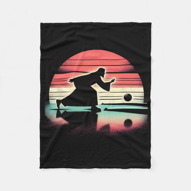 Jesus Christ Bowler - Funny Christian Religious Bo Fleece Blanket (Front)