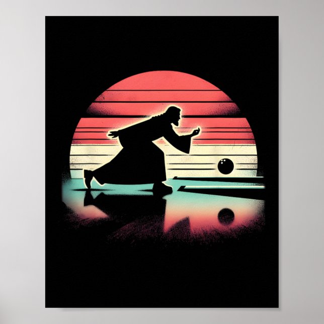 Jesus Christ Bowler - Funny Christian Religious Bo Poster (Front)