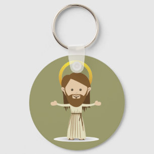 Jesus Christ Button Keychain