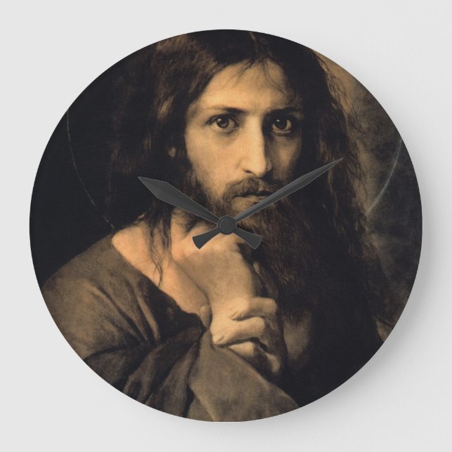 Jesus Christ by Georg Cornicelius Large Clock (Front)