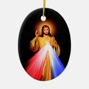 Jesus Christ Ceramic Oval Ornament