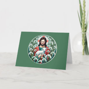 Jesus Christ Christian Easter Spring Card