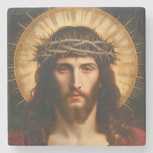 Jesus Christ | Christian Religious Art Stone Coaster (Front)
