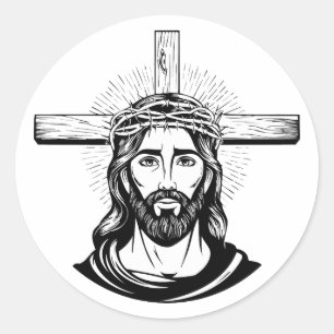 Jesus Christ Classic Round Sticker