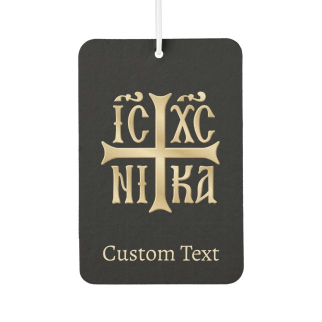 Jesus Christ Conquers Emblem Car Air Freshener (Front)