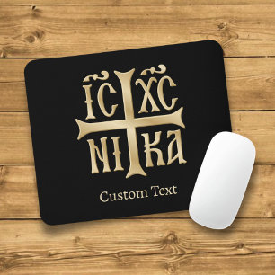 Jesus Christ Conquers Emblem Mouse Pad