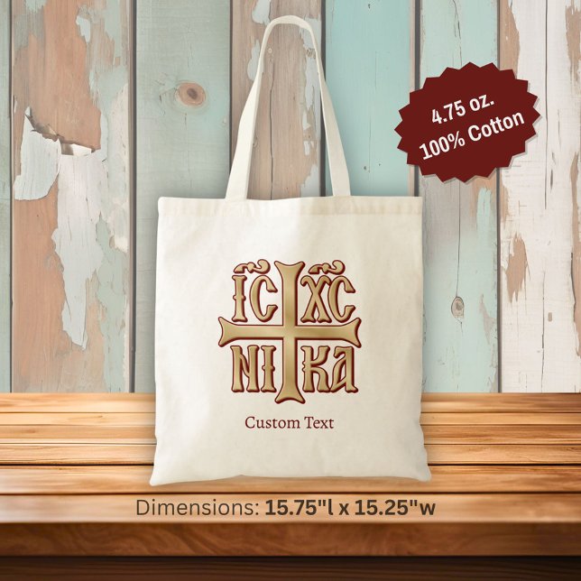 Jesus Christ Conquers Emblem Tote Bag (Creator Uploaded)