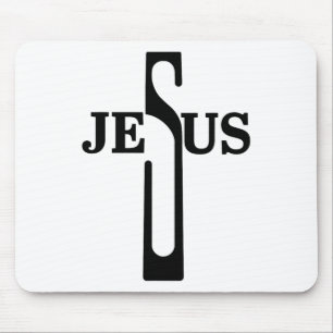 Jesus Christ Cross Christian Faith In God Mens Eas Mouse Pad