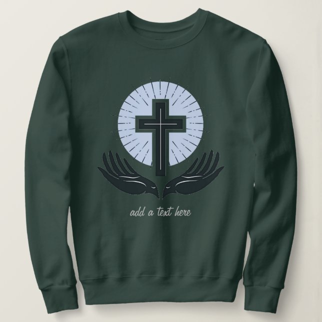 Jesus Christ Cross Sweatshirt (Design Front)