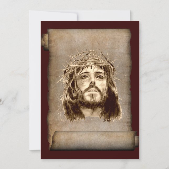 Jesus Christ Crown of Thorns on Scroll (Front)