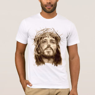 Jesus Christ Crown of Thorns Prayer Hands T-Shirt
