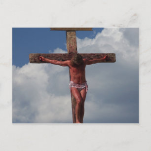 Jesus Christ crucified on the cross postcard photo