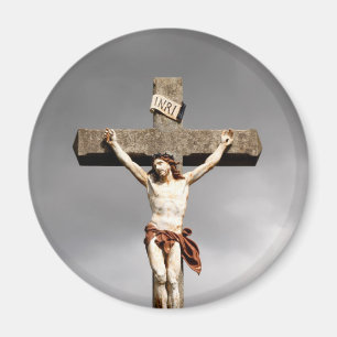 Jesus Christ crucifixion sculpture Magnet