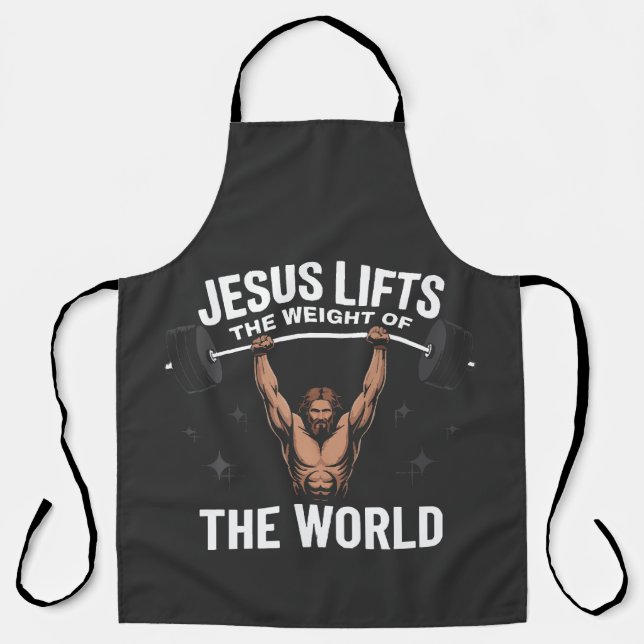 Jesus Christ Deadlifting Apron (Front)