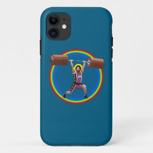 Jesus Christ doing the Clean and Jerk Case-Mate iPhone Case