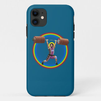 Jesus Christ doing the Clean and Jerk Case-Mate iPhone Case
