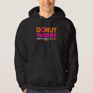 Jesus Christ Doughnut Worry Graphic Novelty Sarcas Hoodie