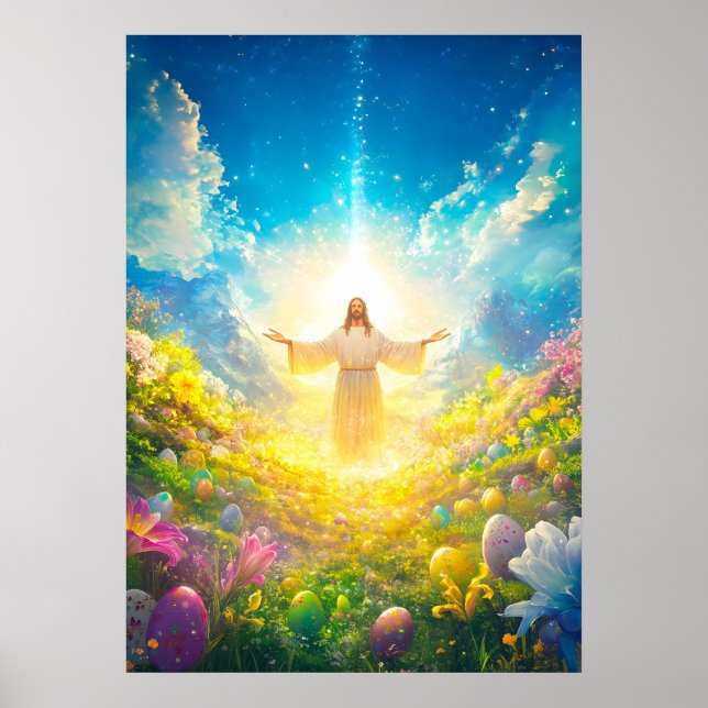 Jesus Christ Easter Resurrection Poster (Front)