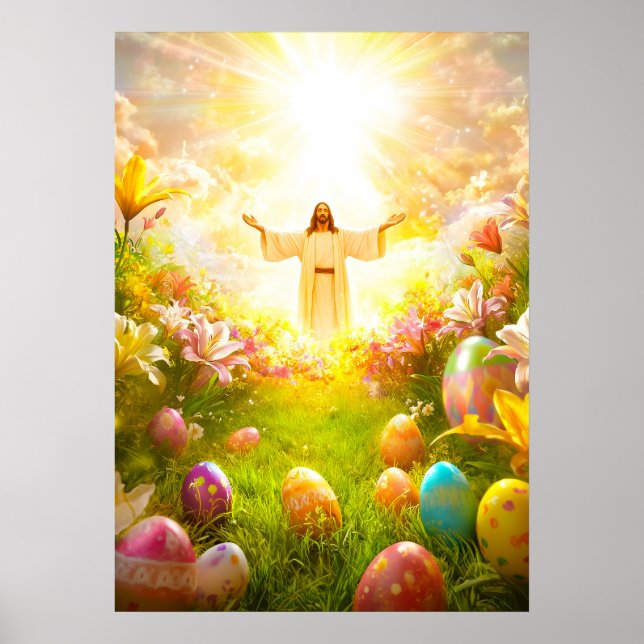 Jesus Christ Easter Resurrection Poster (Front)