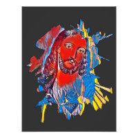 Jesus Christ Face sacred heart Abstract art