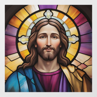 Jesus Christ Faux Stained Glass