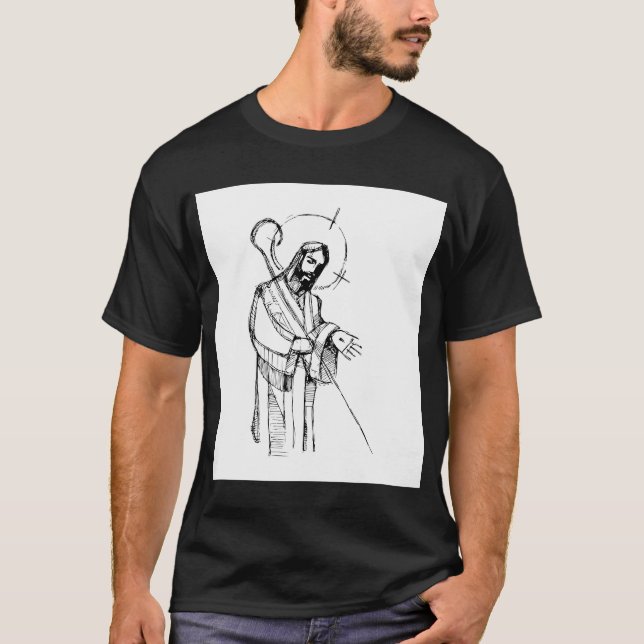 Jesus Christ Good Shepherd T-Shirt (Front)