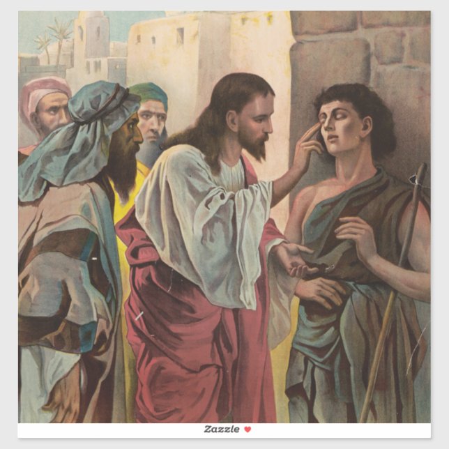 Jesus Christ healing the blind man (Sheet)