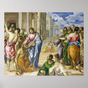 Jesus Christ Healing The Blind Poster