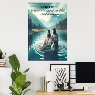 Jesus Christ: His Baptismal Journey Poster