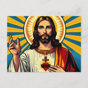Jesus Christ  Holiday Postcard