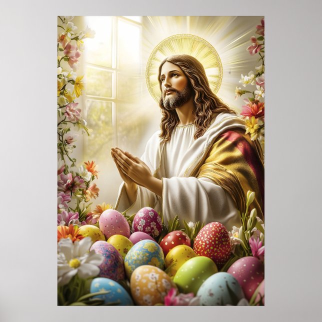 Jesus Christ Holy Resurrection Easter Poster (Front)