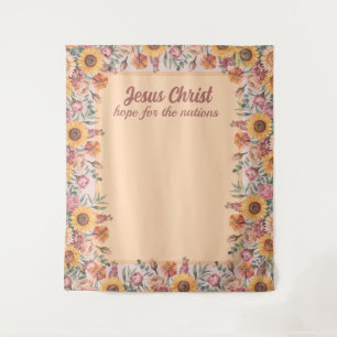 Jesus Christ Hope for All Nations 2 Tapestry