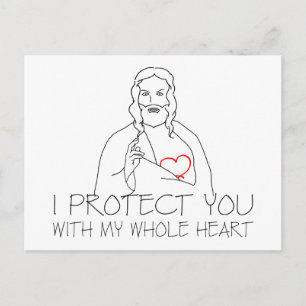Jesus Christ - I Protect You Postcard
